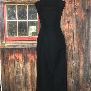 NWOT J. Crew Black Linen Strapless Fishtail w/Pockets Formal Dress